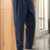 Casual Solid Color Mid-Waist Tethered Loose Jogger Pants e35