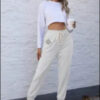 Lace Up Cropped Joggers with Pockets Pants e26 | Emf - Small