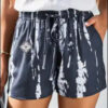Tie-Dye Drawstring Waist Shorts with Pockets e43 | Emf -